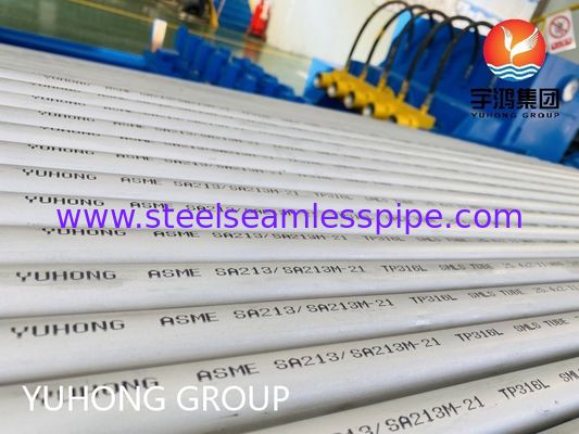 Tube sans soudure en acier inoxydable résistant à la corrosion ASME SA213 TP316L pour chaudière et échangeur de chaleur, avec dimensions personnalisées
